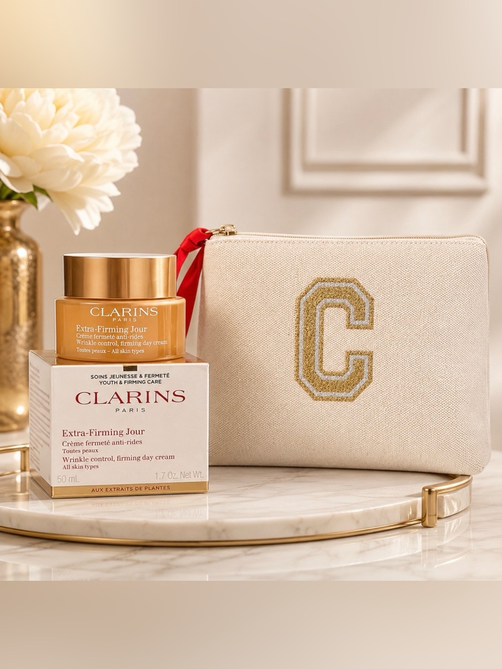 CLARINS EXTRA-FIRMING WRINKLE CONTROL, FIRMING DAY RICH CREAM  50ML with Bag